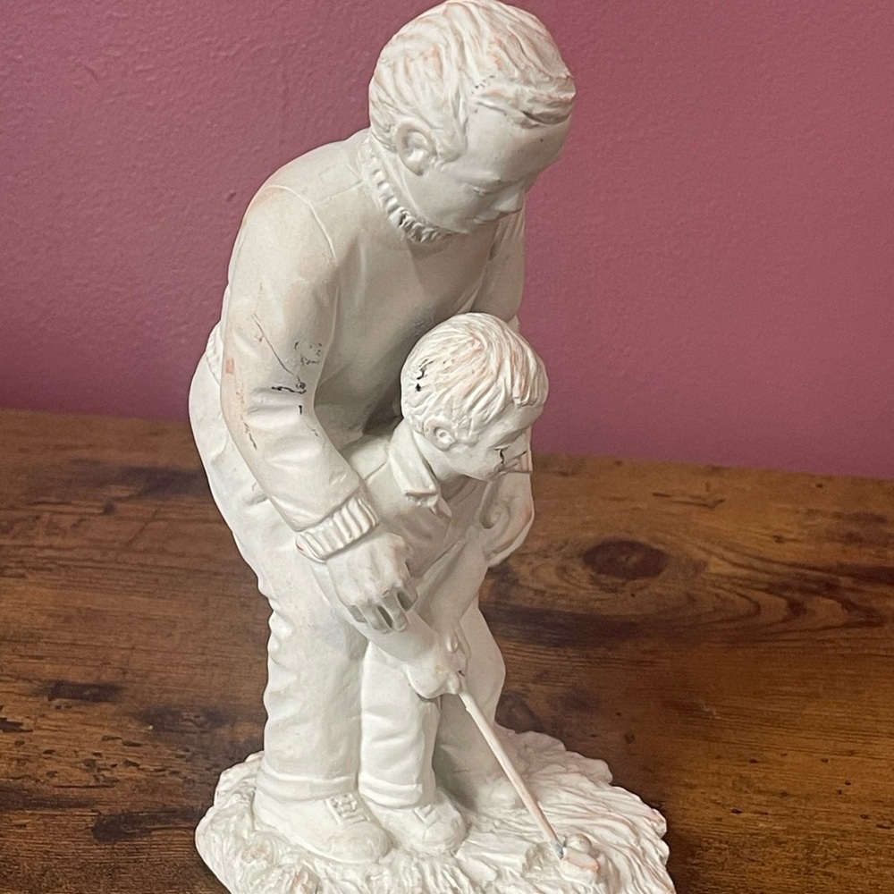 Heartwarmers By C.G Alarcon First Edition “First Lesson “ Golf Sculpture